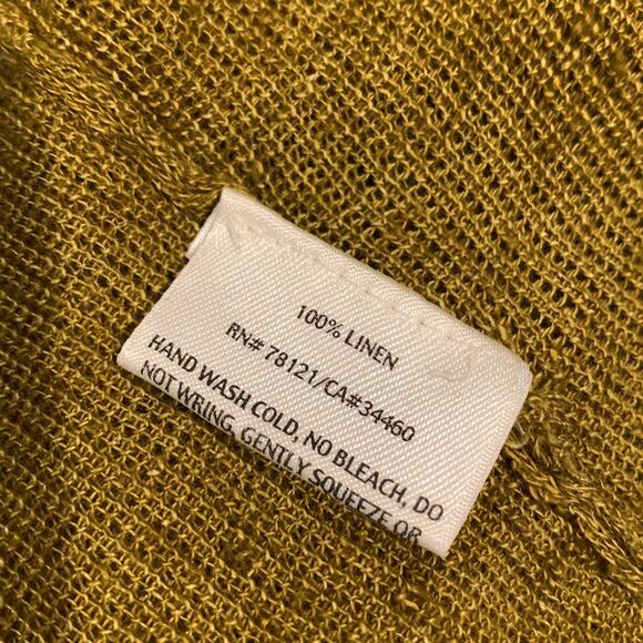 Eileen Fisher Olive Open Cardi - Picture 9 of 9